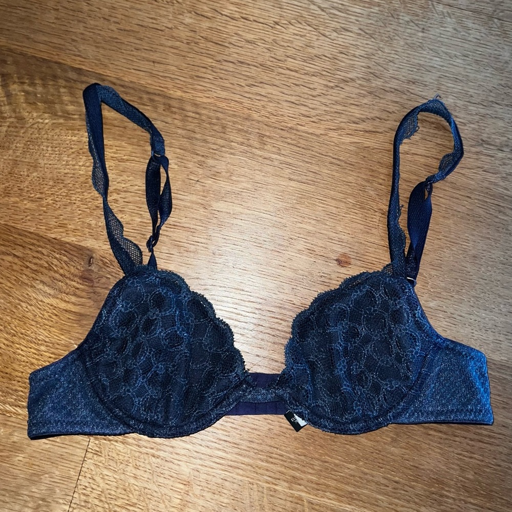 La Perla Lingerie Luxury Bra Lace Dark Blue 32A